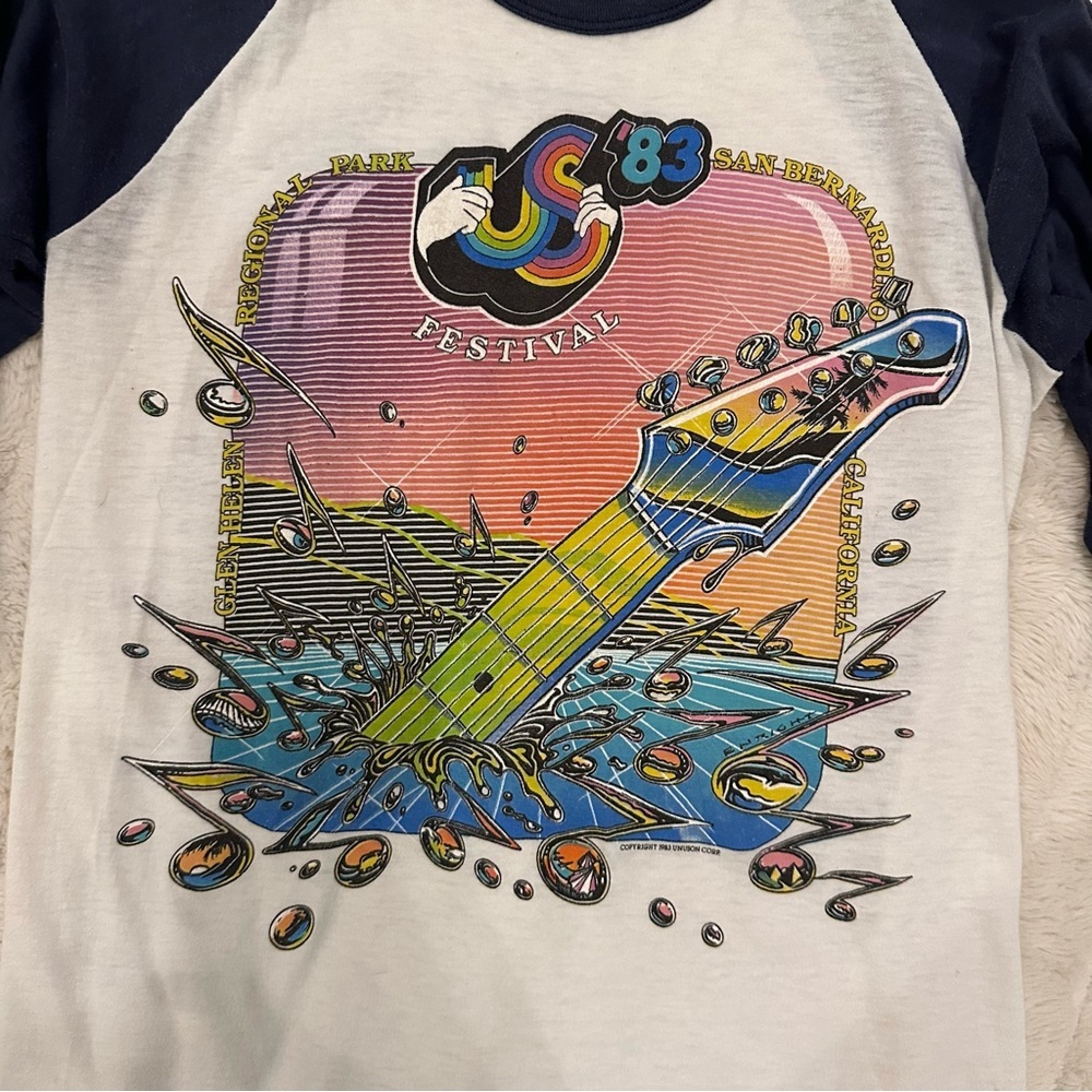 Vintage Original 1983 US Festival Rock Concert Tee Size Small - Picture 4 of 11